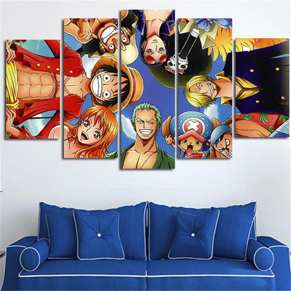 One Piece Families Gather Canvas Wall Art